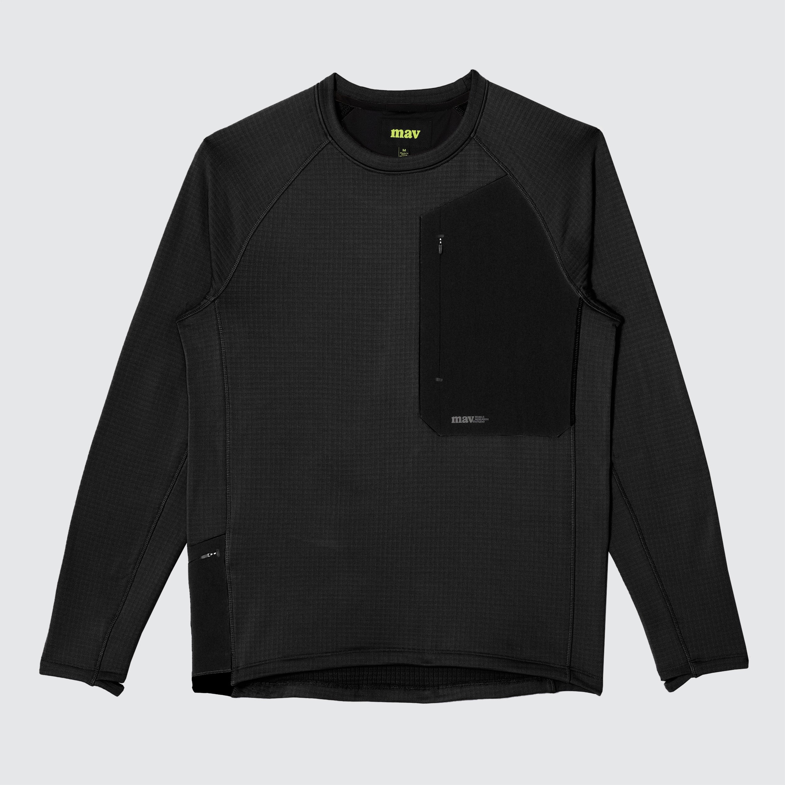 Bonfire Gridback Fleece Top - Black