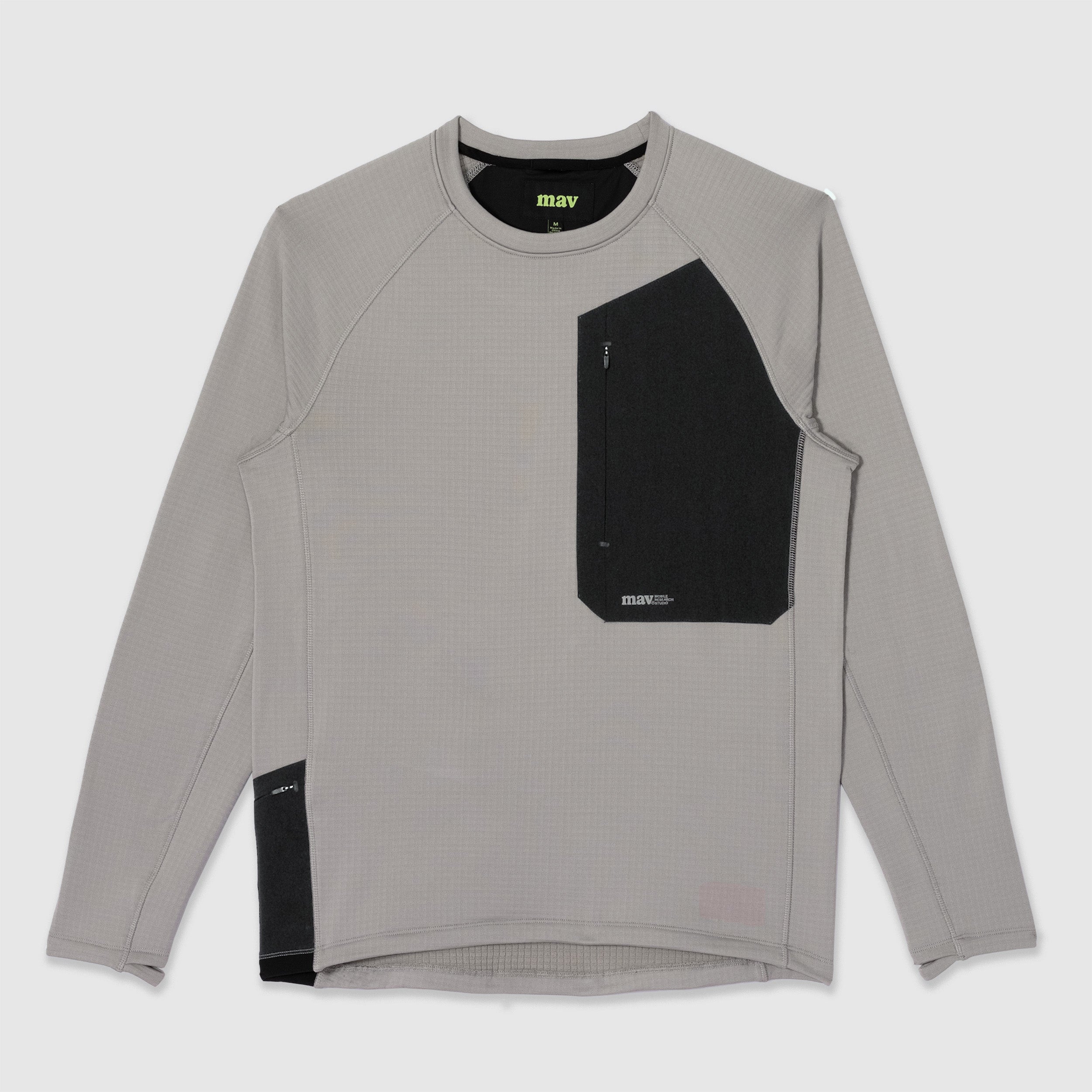 Bonfire Gridback Fleece Top - Grey